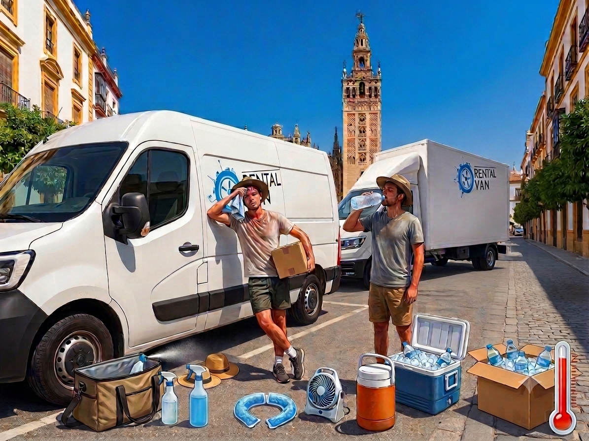 Alquiler de furgonetas para mudanzas en Sevilla ¡7 Trucos para sobrevivir al calor!